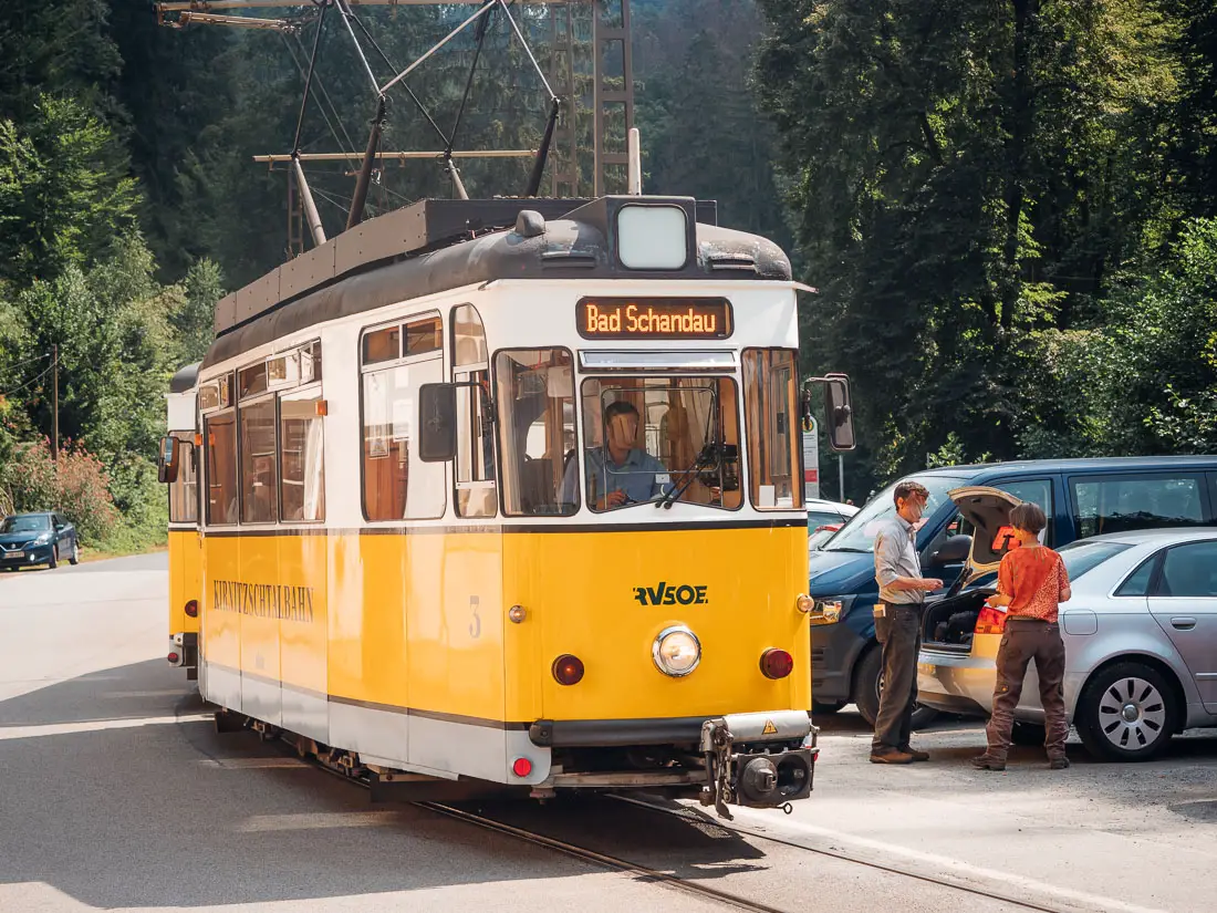 Kirnitzschtalbahn-Sächsische-Schweiz Die Kirnitzschtalbahn in der Sächsischen Schweiz