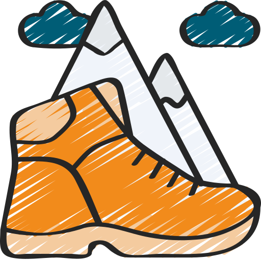 Wanderschuhe für Wanderungen am Berg